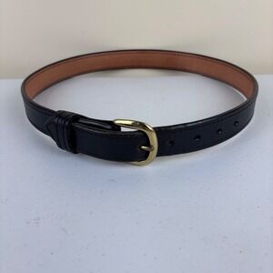 Gunner's Alley Gun Belt Mens 33" Black Brass Buckle 1.5" Leather Made USA